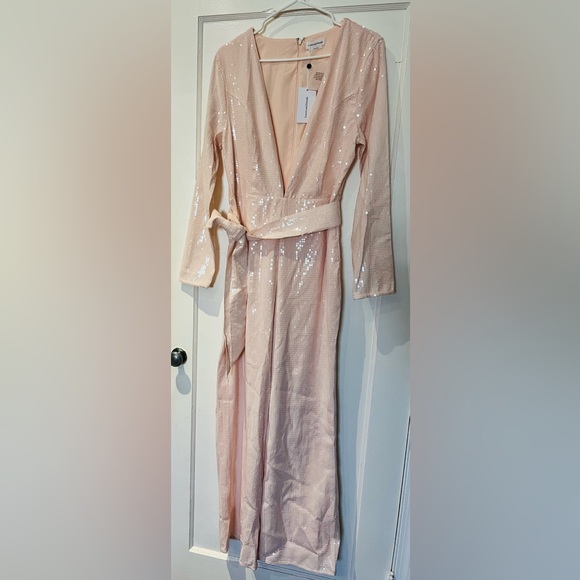 LOVERS AND FRIENDS Leighton jumpsuit in Champagne Pink - Picture 5 of 7